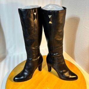 Alfani | Black Leather Knee High Boots | Womens Sz 8M